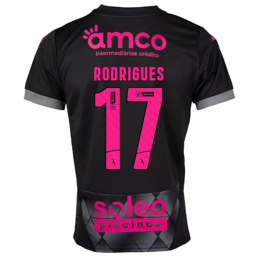 Heren Tânia Rodrigues #17 Zwart Roze Uitshirt Uittenue 2024/25 T-Shirt