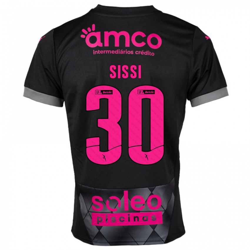 Heren Sissi #30 Zwart Roze Uitshirt Uittenue 2024/25 T-Shirt