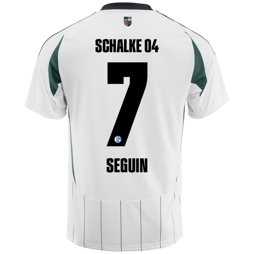 Heren Paul Seguin #7 Wit Groen Uitshirt Uittenue 2024/25 T-Shirt