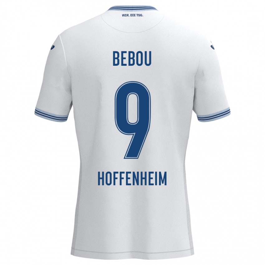 Heren Ihlas Bebou #9 Wit Blauw Uitshirt Uittenue 2024/25 T-Shirt