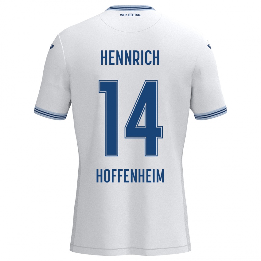 Heren Paul Hennrich #14 Wit Blauw Uitshirt Uittenue 2024/25 T-Shirt