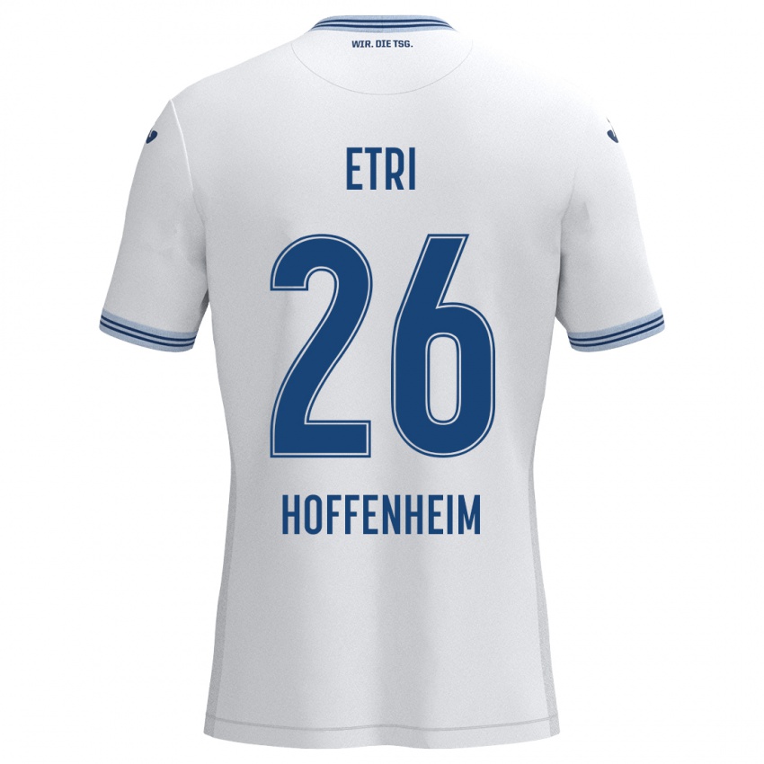 Heren Ahmed Etri #26 Wit Blauw Uitshirt Uittenue 2024/25 T-Shirt