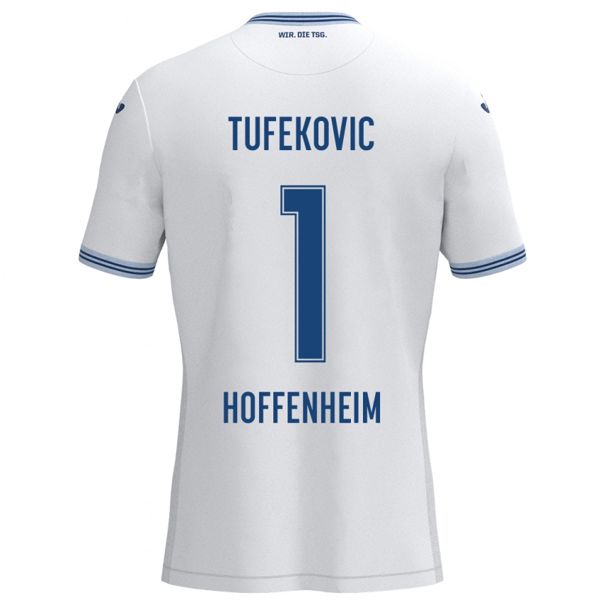 Heren Martina Tufekovic #1 Wit Blauw Uitshirt Uittenue 2024/25 T-Shirt