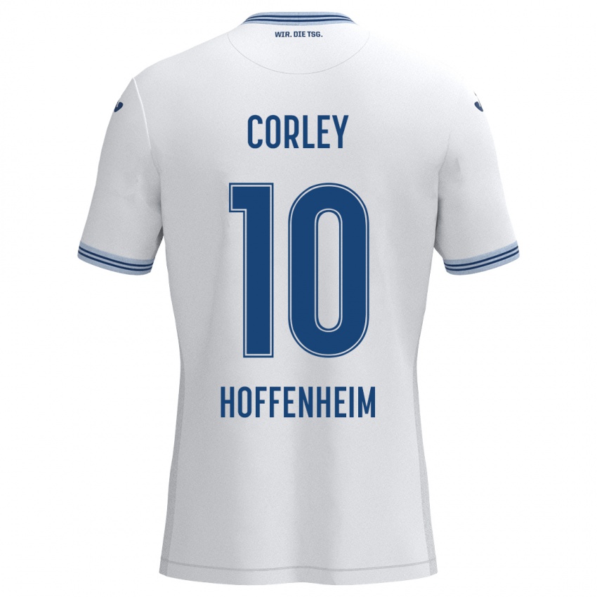 Heren Gia Corley #10 Wit Blauw Uitshirt Uittenue 2024/25 T-Shirt