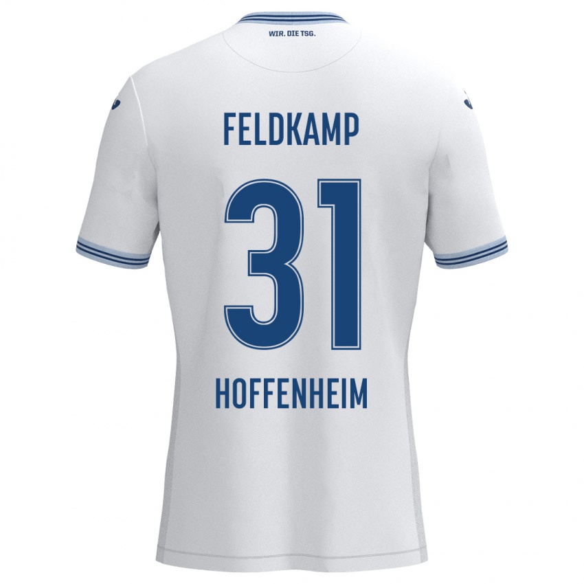 Heren Jana Feldkamp #31 Wit Blauw Uitshirt Uittenue 2024/25 T-Shirt