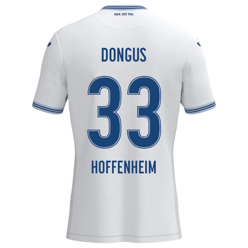 Heren Fabienne Dongus #33 Wit Blauw Uitshirt Uittenue 2024/25 T-Shirt