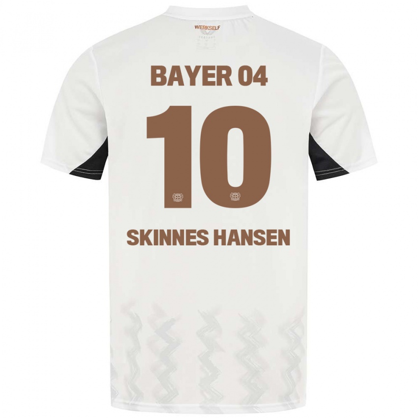 Heren Synne Skinnes Hansen #10 Wit Zwart Uitshirt Uittenue 2024/25 T-Shirt