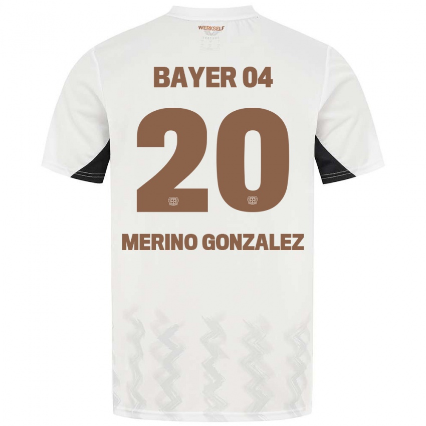 Heren Estrella Merino Gonzalez #20 Wit Zwart Uitshirt Uittenue 2024/25 T-Shirt