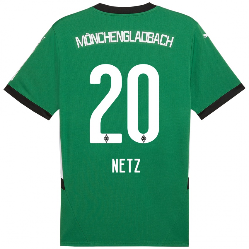 Heren Luca Netz #20 Groen Wit Uitshirt Uittenue 2024/25 T-Shirt