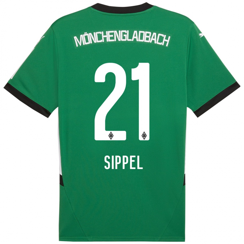 Heren Tobias Sippel #21 Groen Wit Uitshirt Uittenue 2024/25 T-Shirt