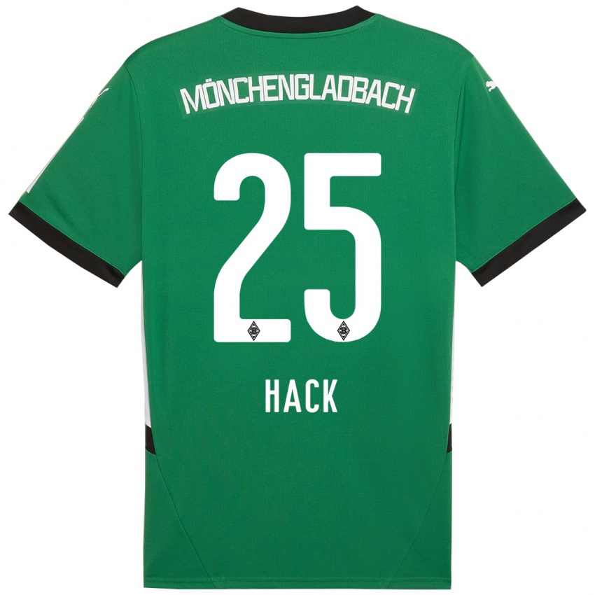 Heren Robin Hack #25 Groen Wit Uitshirt Uittenue 2024/25 T-Shirt