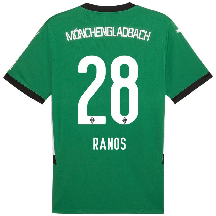 Heren Grant-Leon Ranos #28 Groen Wit Uitshirt Uittenue 2024/25 T-Shirt