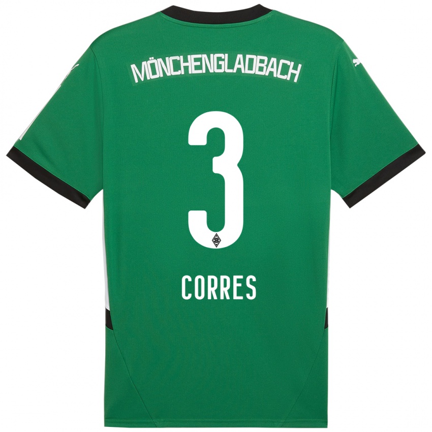 Heren Carolin Corres #3 Groen Wit Uitshirt Uittenue 2024/25 T-Shirt