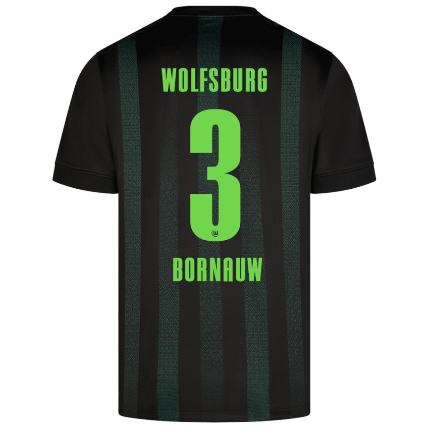 Heren Sebastiaan Bornauw #3 Donkergroen Uitshirt Uittenue 2024/25 T-Shirt