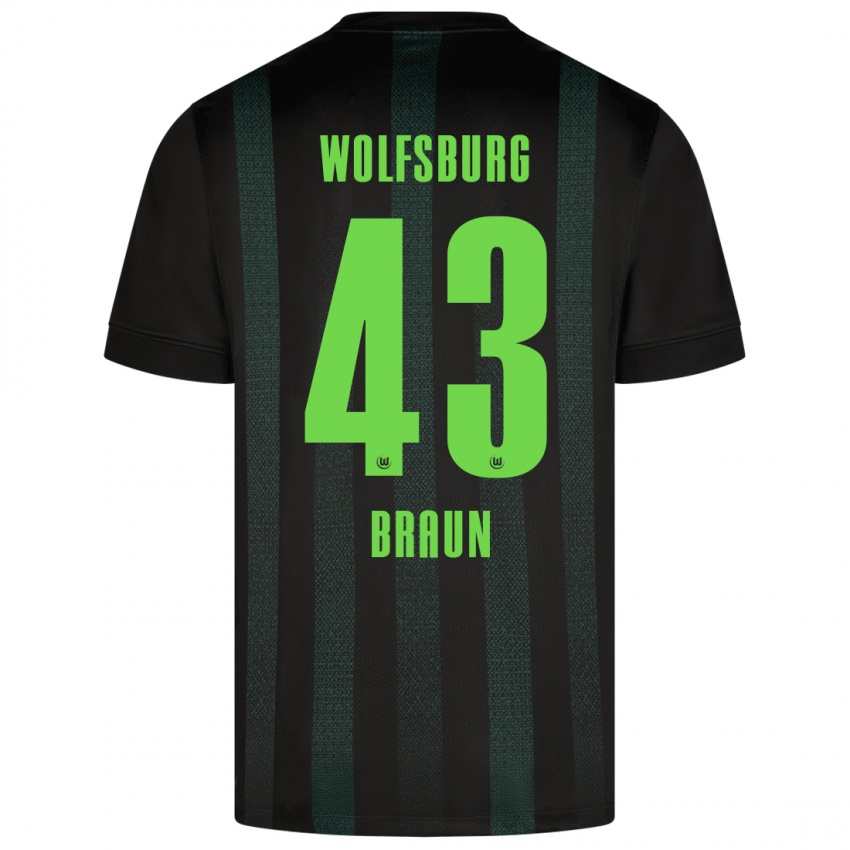 Heren Manuel Braun #43 Donkergroen Uitshirt Uittenue 2024/25 T-Shirt