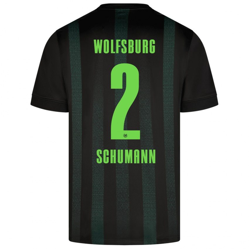 Heren Anton Schumann #2 Donkergroen Uitshirt Uittenue 2024/25 T-Shirt