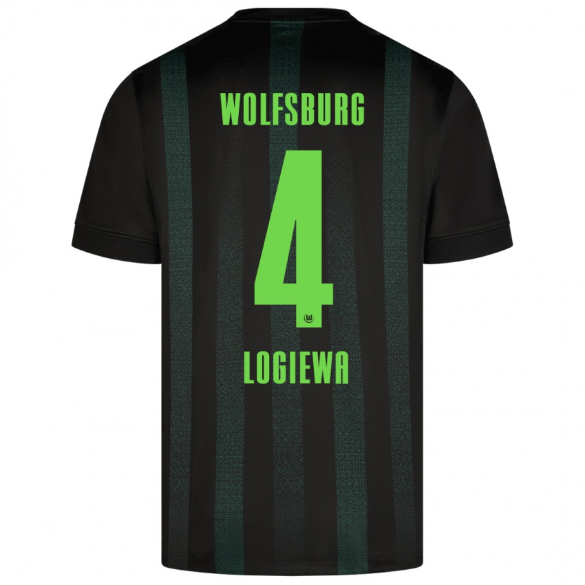 Heren Luca Logiewa #4 Donkergroen Uitshirt Uittenue 2024/25 T-Shirt