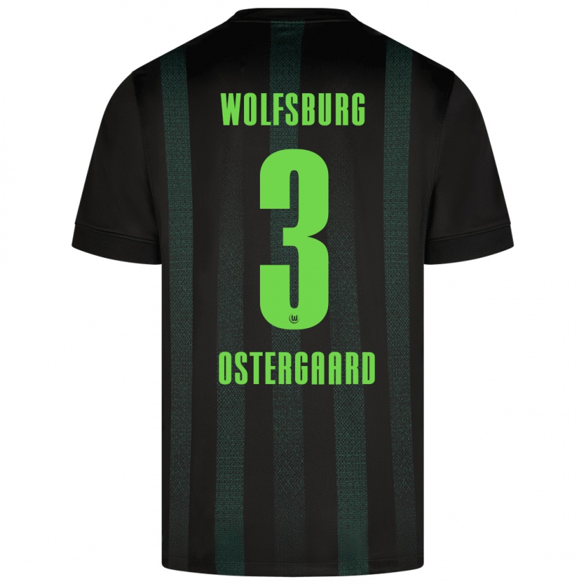 Heren Christian Östergaard #3 Donkergroen Uitshirt Uittenue 2024/25 T-Shirt