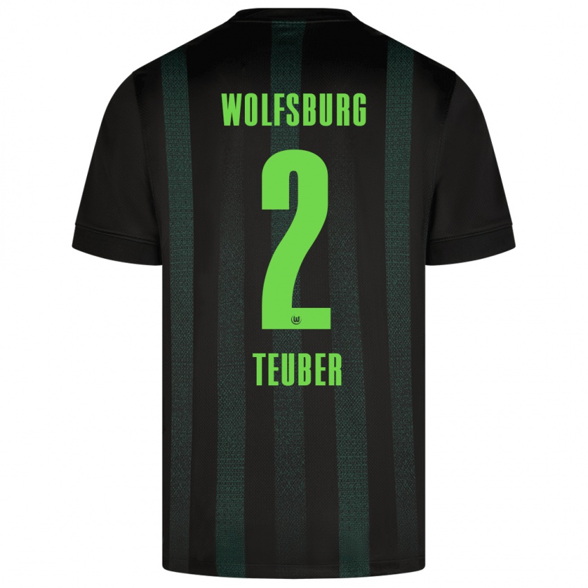 Heren Julius Teuber #2 Donkergroen Uitshirt Uittenue 2024/25 T-Shirt