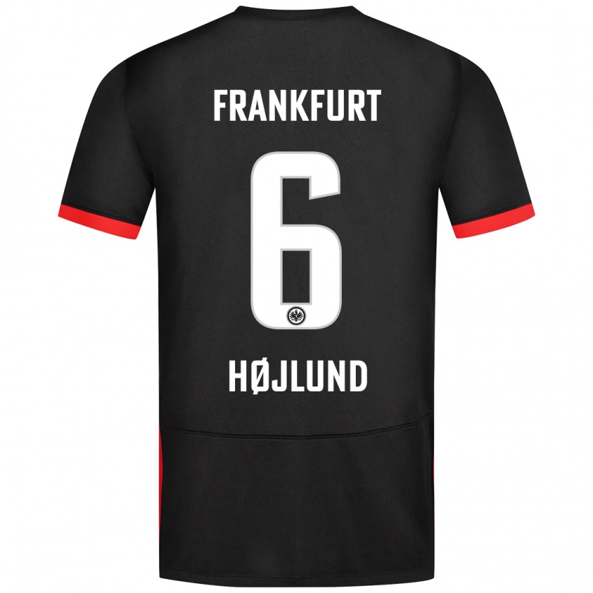 Heren Oscar Højlund #6 Zwart Uitshirt Uittenue 2024/25 T-Shirt