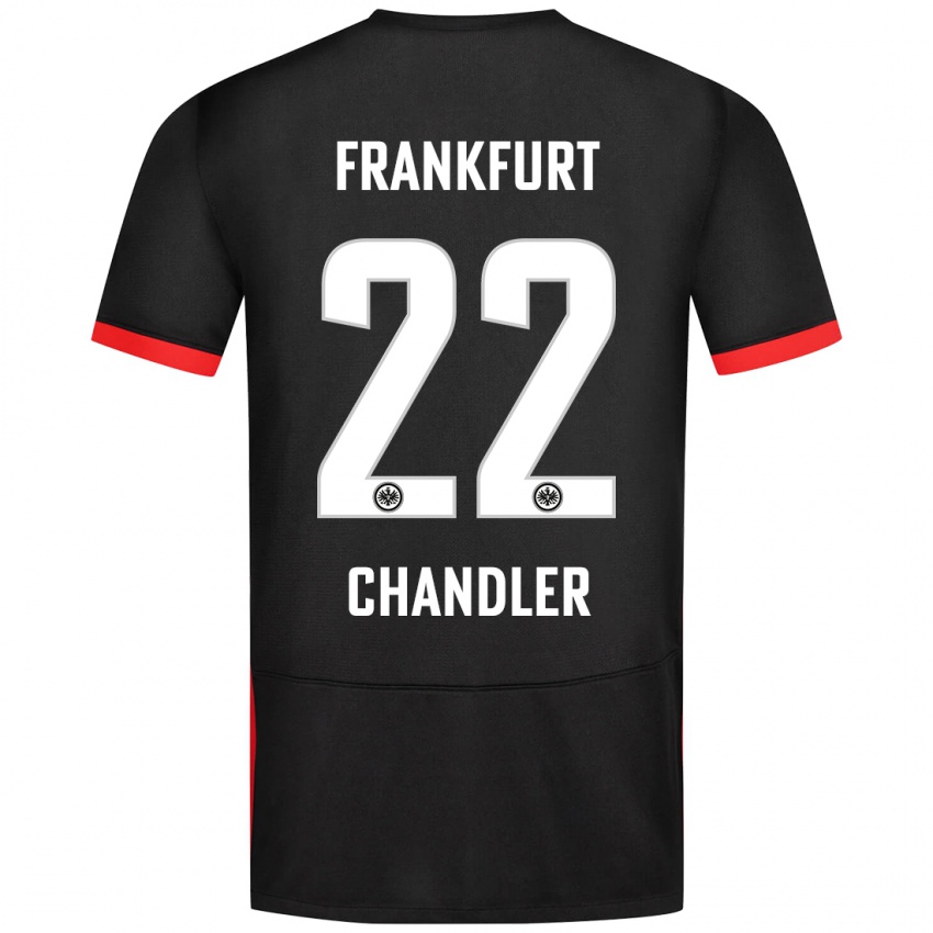 Heren Timothy Chandler #22 Zwart Uitshirt Uittenue 2024/25 T-Shirt