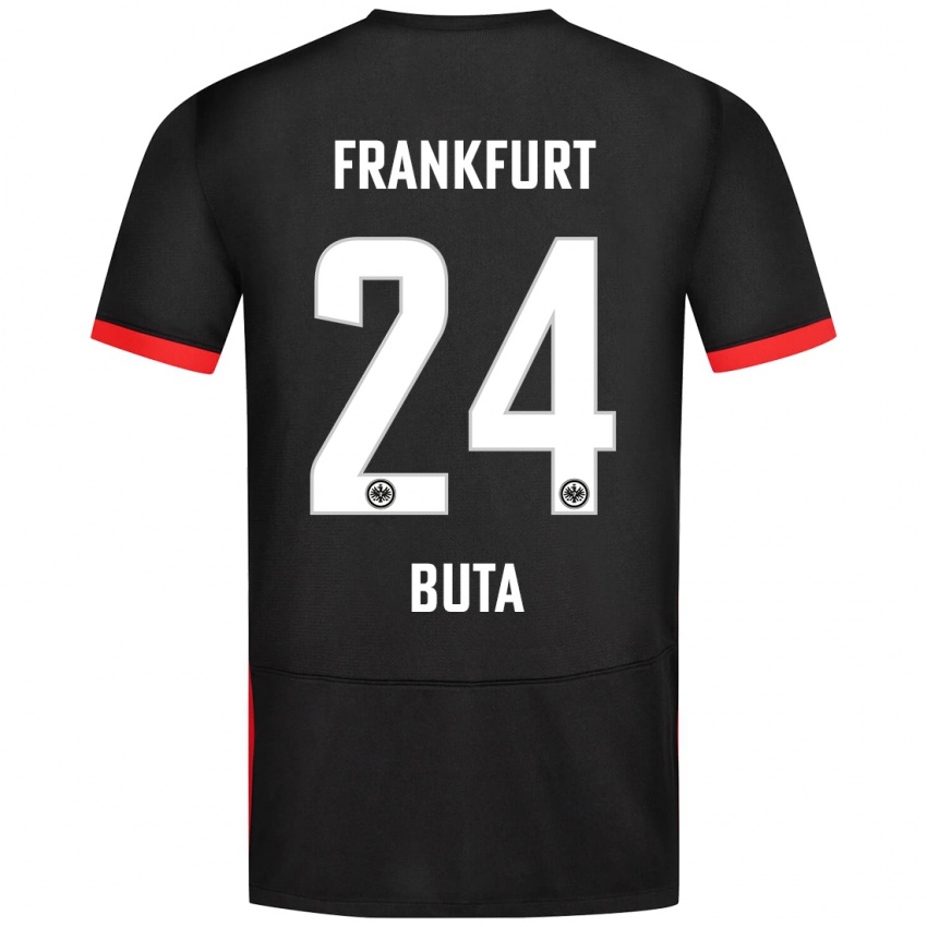 Heren Aurélio Buta #24 Zwart Uitshirt Uittenue 2024/25 T-Shirt