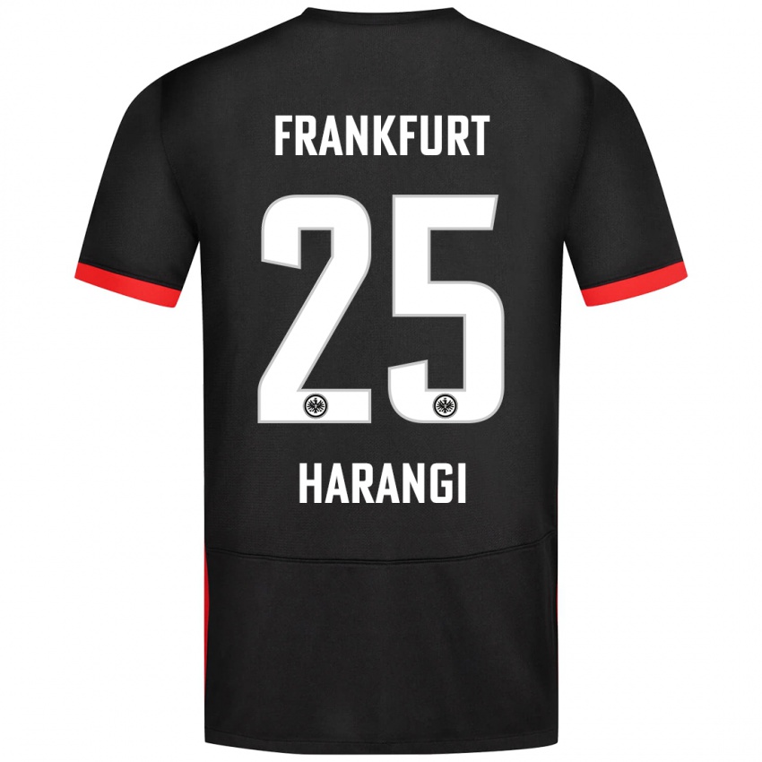 Heren Aiden Harangi #25 Zwart Uitshirt Uittenue 2024/25 T-Shirt