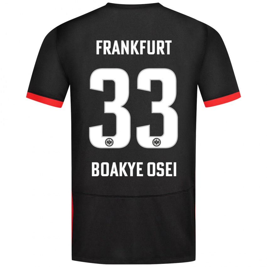 Heren Derek Boakye-Osei #33 Zwart Uitshirt Uittenue 2024/25 T-Shirt