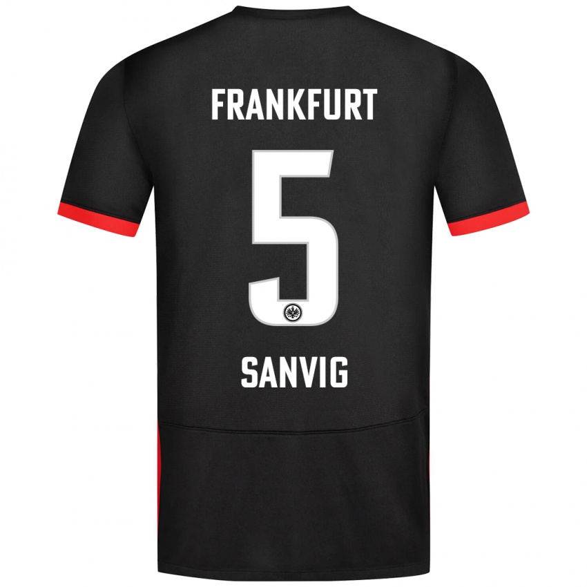 Heren Pernille Sanvig #5 Zwart Uitshirt Uittenue 2024/25 T-Shirt