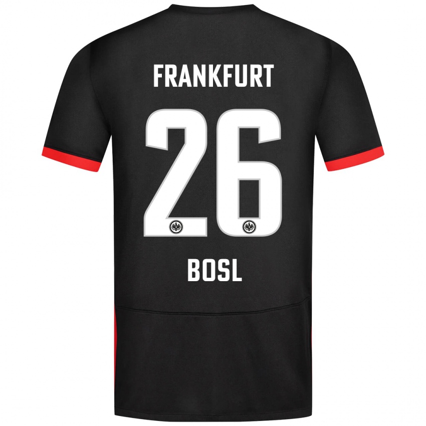 Heren Cara Bosl #26 Zwart Uitshirt Uittenue 2024/25 T-Shirt