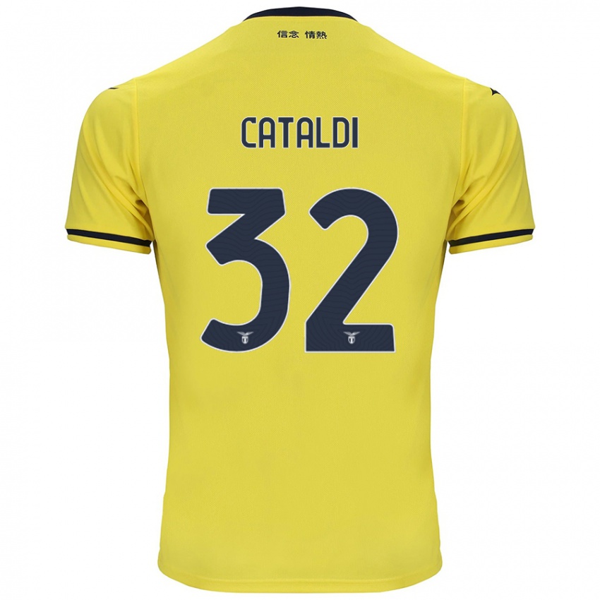 Heren Danilo Cataldi #32 Geel Uitshirt Uittenue 2024/25 T-Shirt