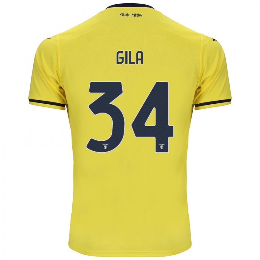 Heren Mario Gila #34 Geel Uitshirt Uittenue 2024/25 T-Shirt