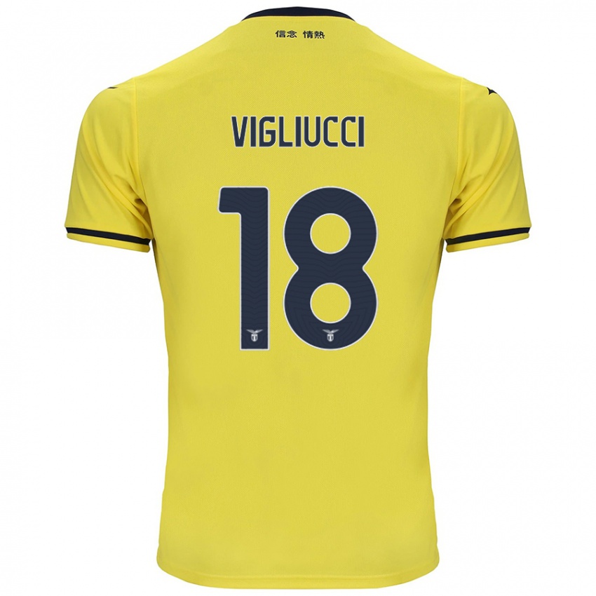 Heren Chiara Vigliucci #18 Geel Uitshirt Uittenue 2024/25 T-Shirt