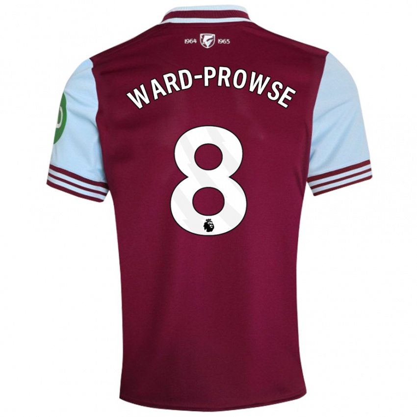 Dames James Ward-Prowse #8 Donkerrood Thuisshirt Thuistenue 2024/25 T-Shirt