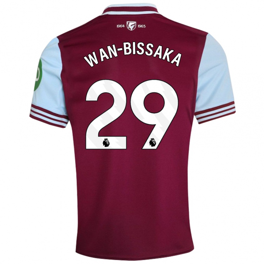 Dames Aaron Wan-Bissaka #29 Donkerrood Thuisshirt Thuistenue 2024/25 T-Shirt