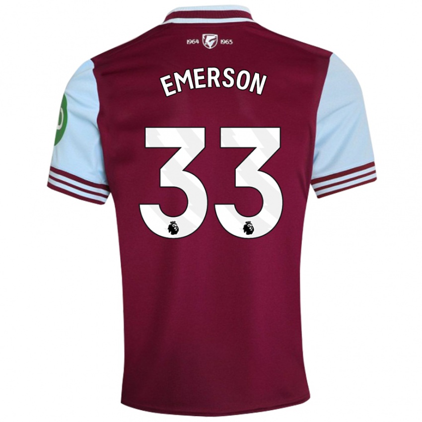 Dames Emerson Palmieri #33 Donkerrood Thuisshirt Thuistenue 2024/25 T-Shirt