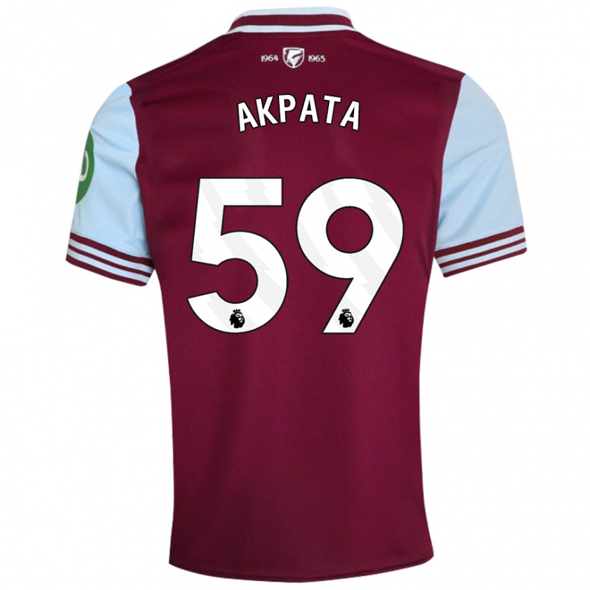 Dames Tyron Akpata #59 Donkerrood Thuisshirt Thuistenue 2024/25 T-Shirt