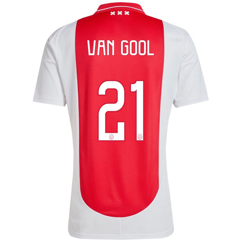 Dames Rosa Van Gool #21 Rood Wit Thuisshirt Thuistenue 2024/25 T-Shirt