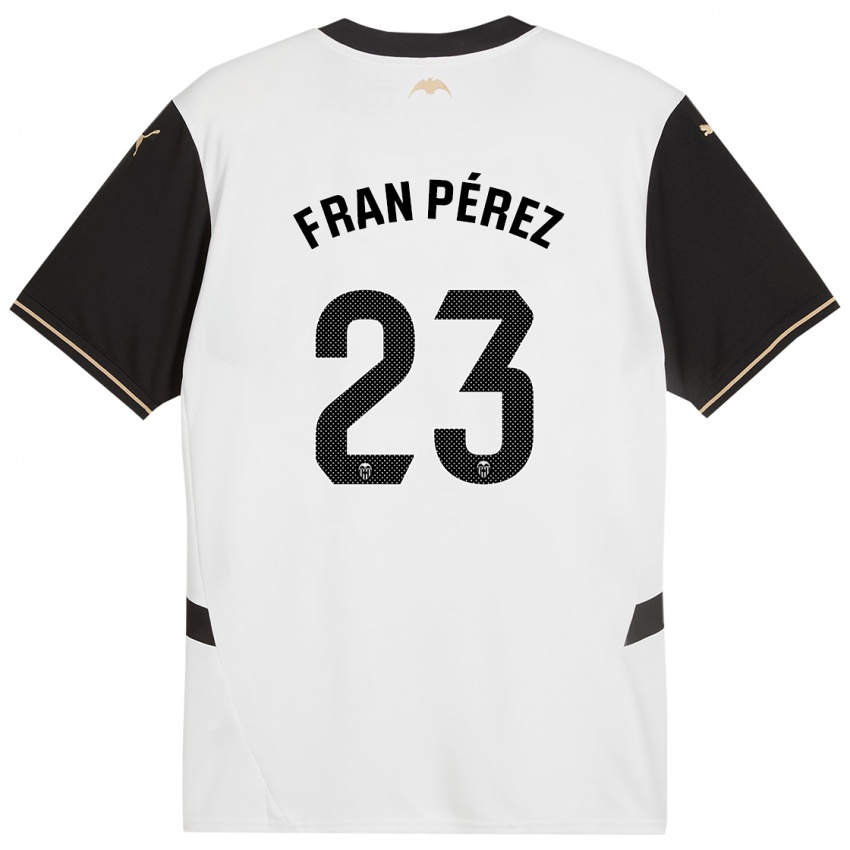 Dames Fran Pérez #23 Wit Zwart Thuisshirt Thuistenue 2024/25 T-Shirt