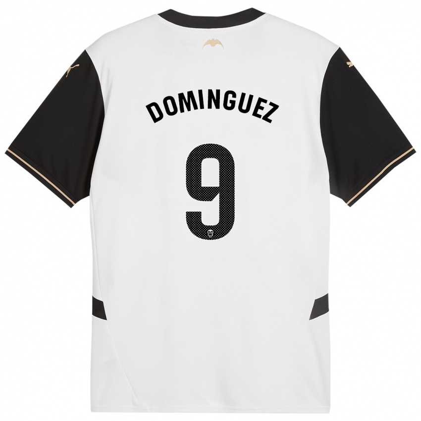 Dames Mario Dominguez #9 Wit Zwart Thuisshirt Thuistenue 2024/25 T-Shirt