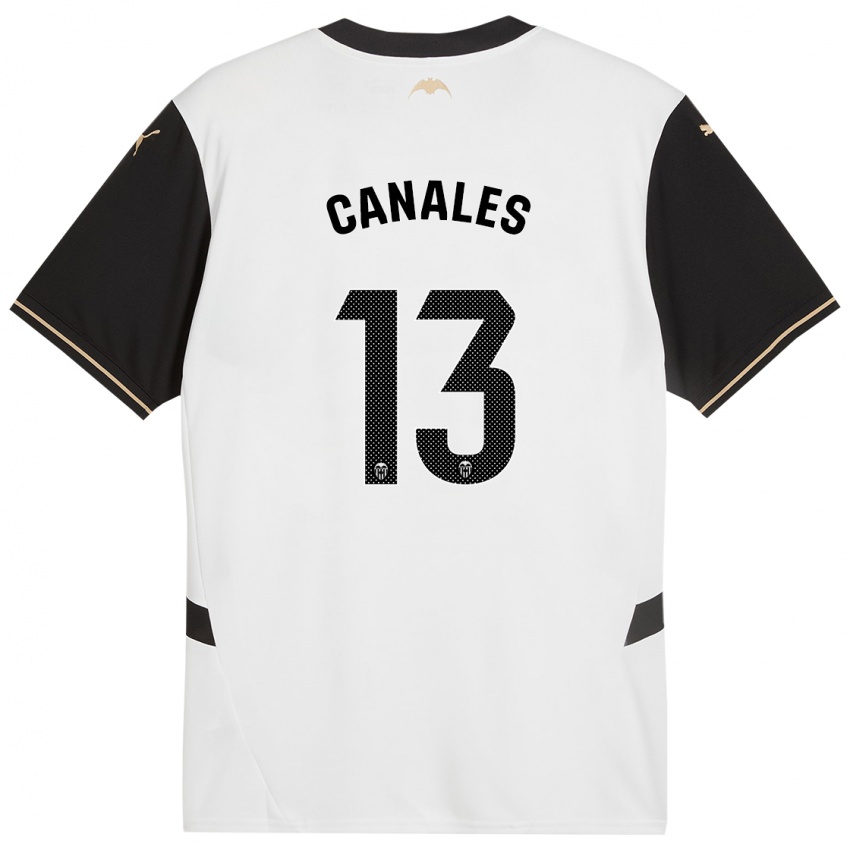 Dames Antonia Canales #13 Wit Zwart Thuisshirt Thuistenue 2024/25 T-Shirt