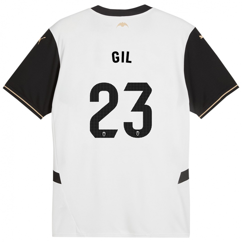 Dames Elena Gil #23 Wit Zwart Thuisshirt Thuistenue 2024/25 T-Shirt