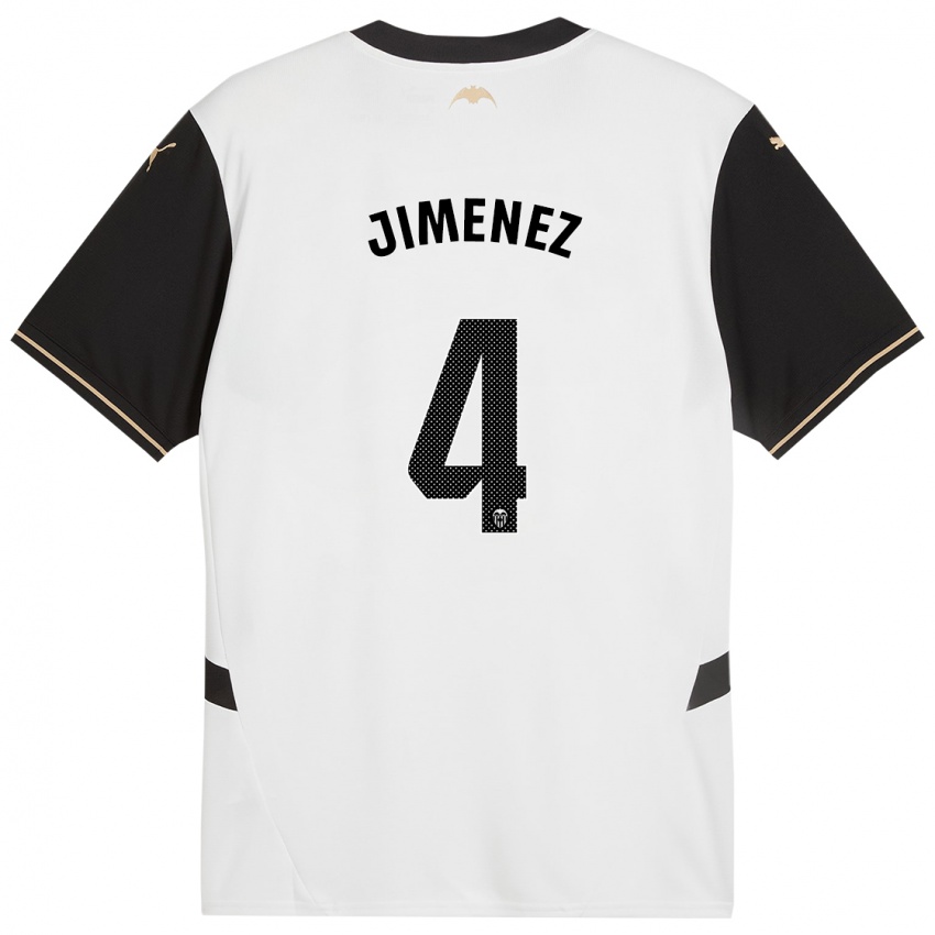 Dames Maria Jimenez #4 Wit Zwart Thuisshirt Thuistenue 2024/25 T-Shirt