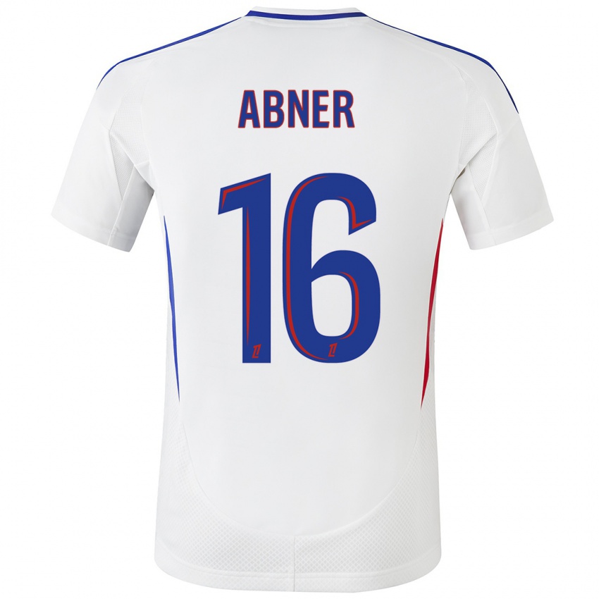 Dames Abner #16 Wit Blauw Thuisshirt Thuistenue 2024/25 T-Shirt