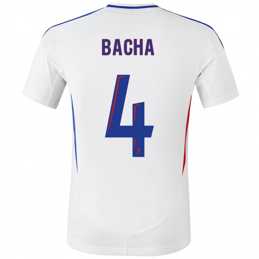 Dames Selma Bacha #4 Wit Blauw Thuisshirt Thuistenue 2024/25 T-Shirt