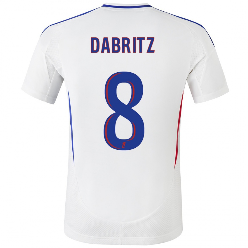 Dames Sara Däbritz #8 Wit Blauw Thuisshirt Thuistenue 2024/25 T-Shirt