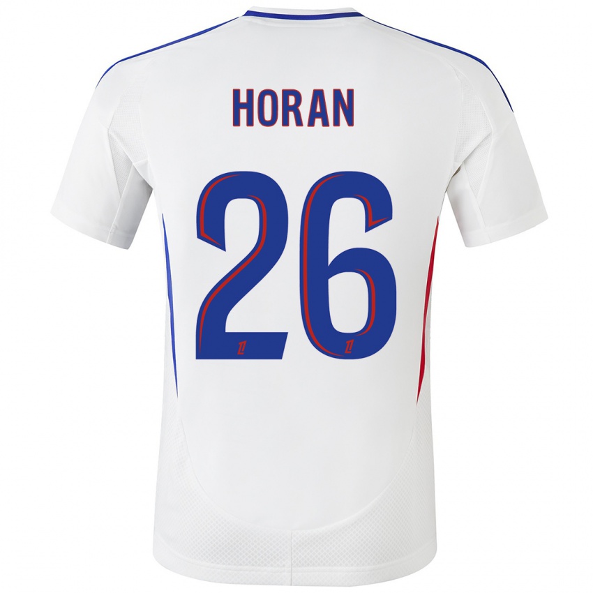 Dames Lindsey Horan #26 Wit Blauw Thuisshirt Thuistenue 2024/25 T-Shirt