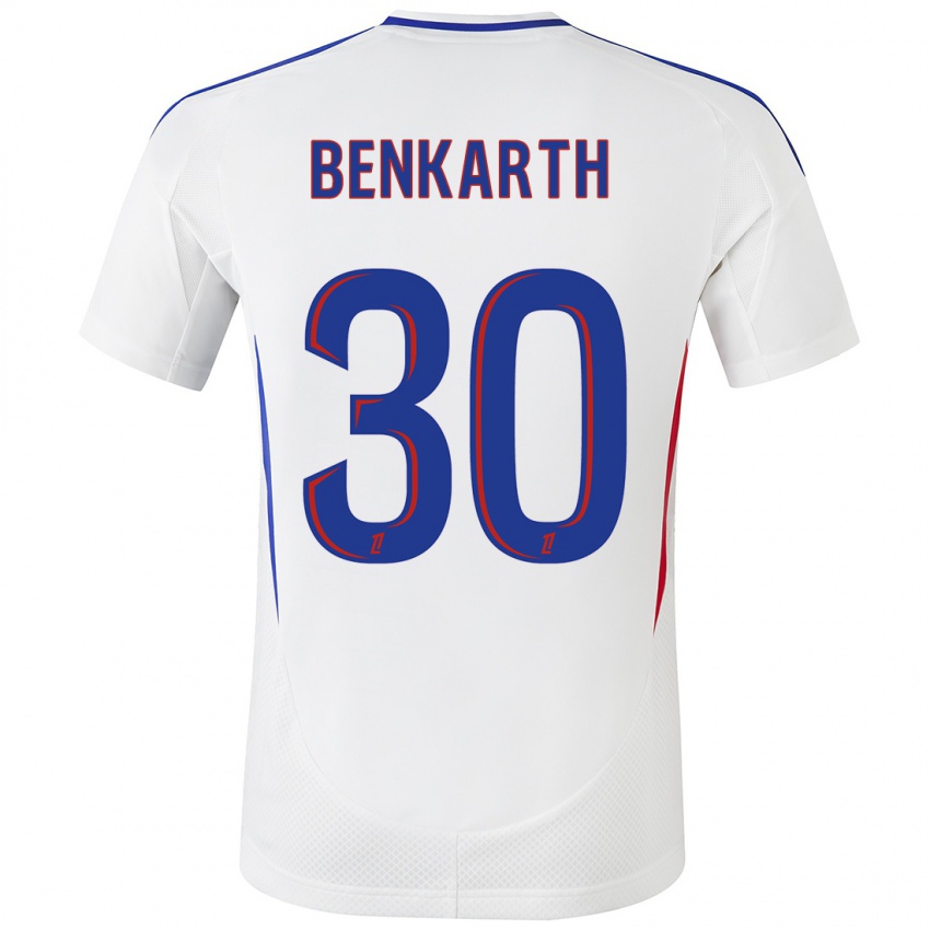 Dames Laura Benkarth #30 Wit Blauw Thuisshirt Thuistenue 2024/25 T-Shirt