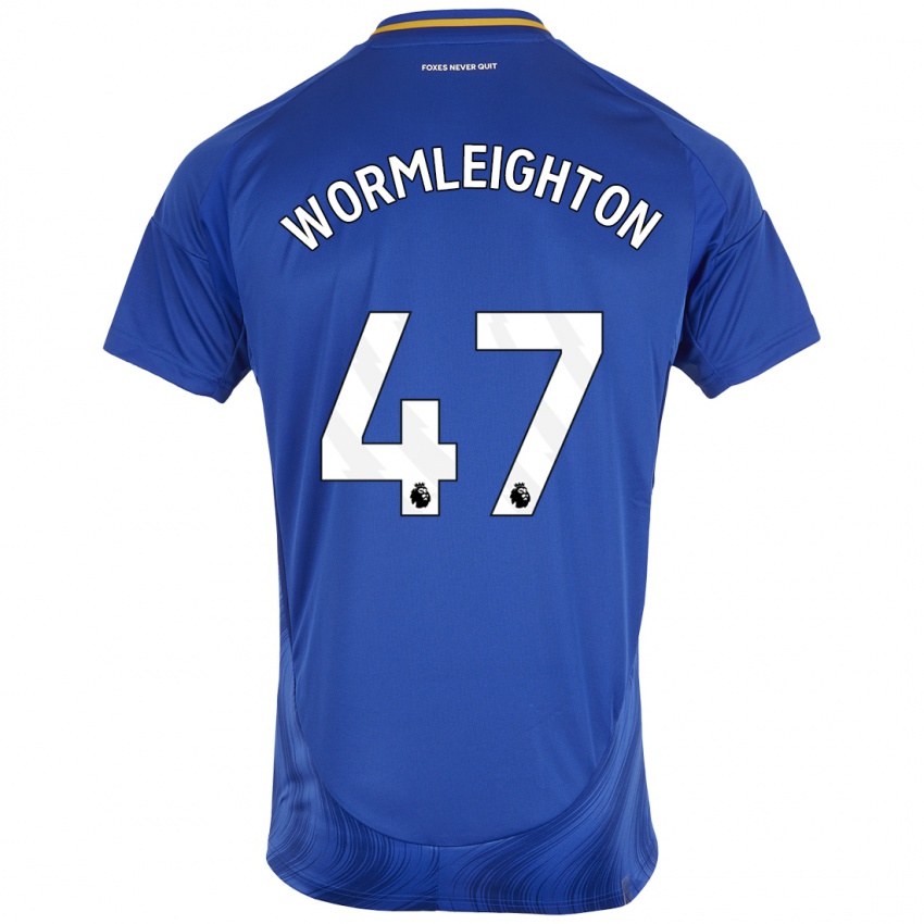 Dames Joe Wormleighton #47 Blauw Wit Thuisshirt Thuistenue 2024/25 T-Shirt