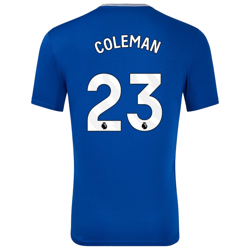 Dames Seamus Coleman #23 Blauw Met Thuisshirt Thuistenue 2024/25 T-Shirt